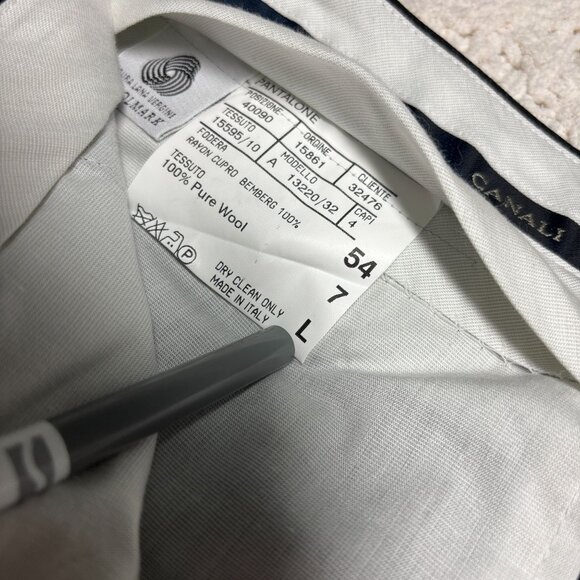 Canali Mens Wool Pleated Dress Pants Black Trousers 54IT w36 Made In Italy NWOT - Picture 4 of 15
